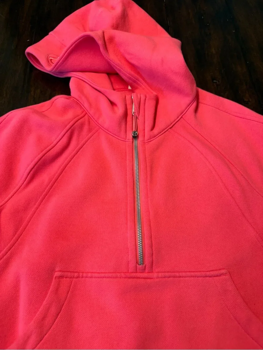 Scuba Cropped Pink Hooded Sweater - Women's Pullover M/L